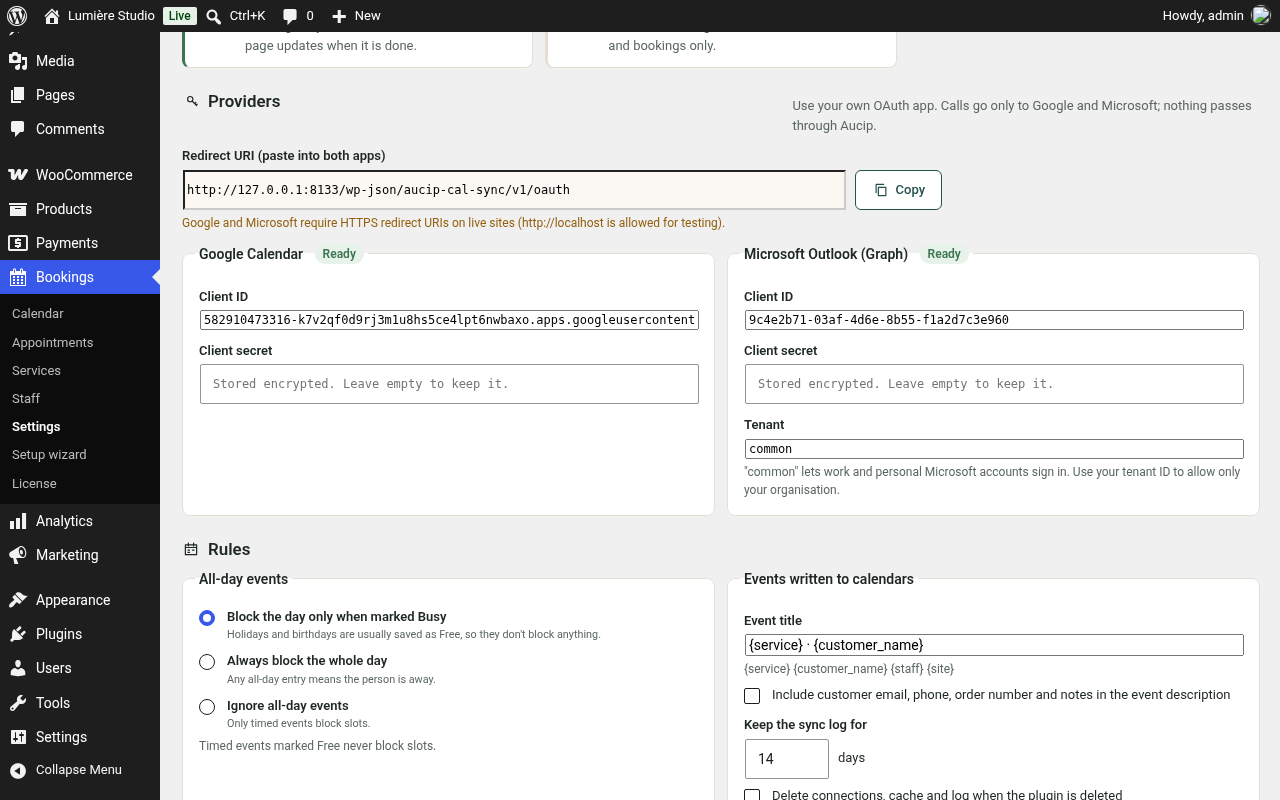 Aucip Book Calendar Sync screenshot 2