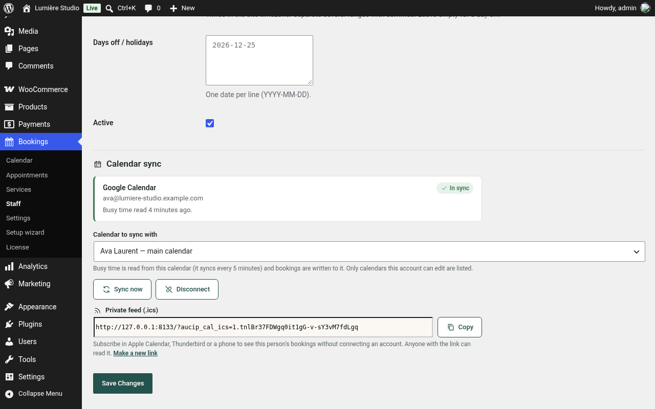 Aucip Book Calendar Sync screenshot 5