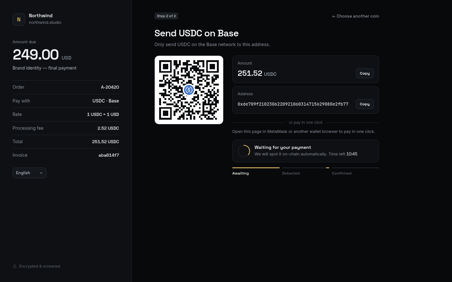 Coinvex - Self-Hosted Crypto Payment Gateway & Checkout screenshot 2