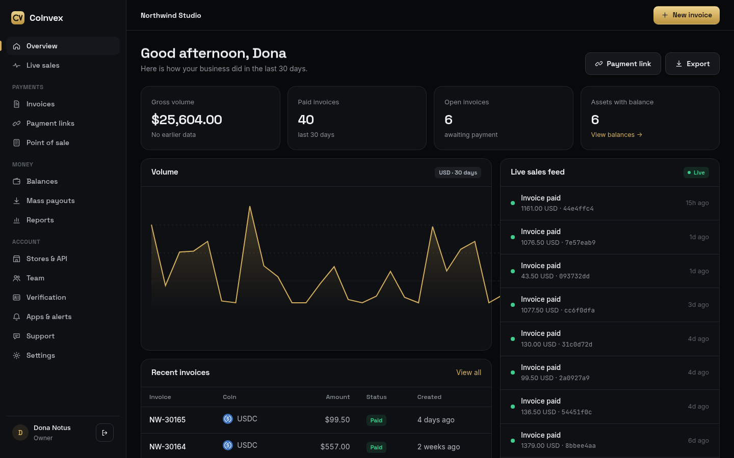 Coinvex - Self-Hosted Crypto Payment Gateway & Checkout screenshot 3
