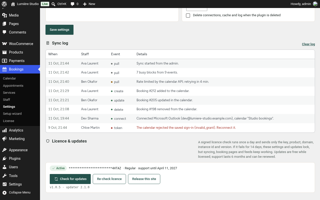 Aucip Book Calendar Sync screenshot 4
